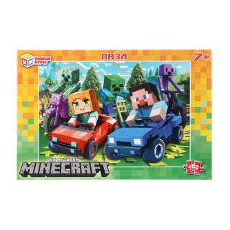 По мотивам Minecraft. Пазлы в коробке 260 деталей. 285х190х33 мм. Умные игры 4630395043748   