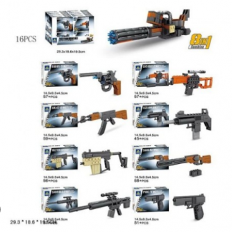 88005oc_1-8  конструктор оружие 16 шт L393-H24097