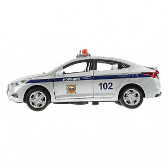 Металлическая машинка Технопарк Hyundai Solaris Полиция SOLARIS2-12SLPOL-SR