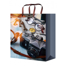 Optima Пакет подарочный с глянц.ламинацией 22x31x10 см (МL) Стильный фотоаппарат, 128 г ПКП-4260