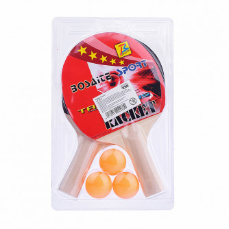 Набор для настольного тенниса (2 ракетки, сетка, 3 шарика) на листе 00-5691   
