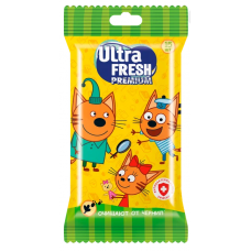 ФБ Влаж.салфетки Ultra Fresh Premium 15шт Три кота -%