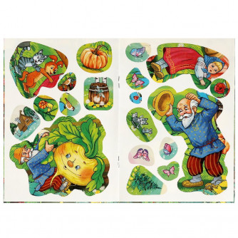 Репка. Книжка с наклейками. 165х237 мм. Скрепка. 8 стр. Умка 978-5-506-09160-8  