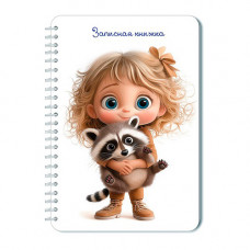 Книжка записная А5, 40л, клетка, гребень, мягкая обложка, КТС, 